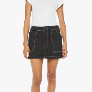 Mother The Private Mini Skirt- White Lines